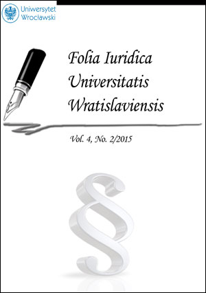 Folia Iuridica Universitatis Wratislaviensis. 2015, vol. 4, no 2