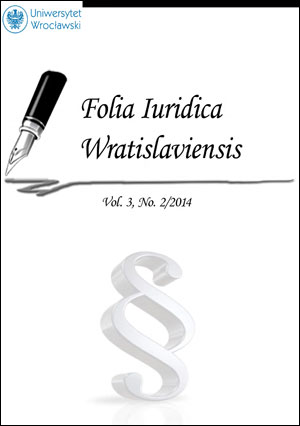Folia Iuridica Wratislaviensis. 2014, vol. 3, no 2