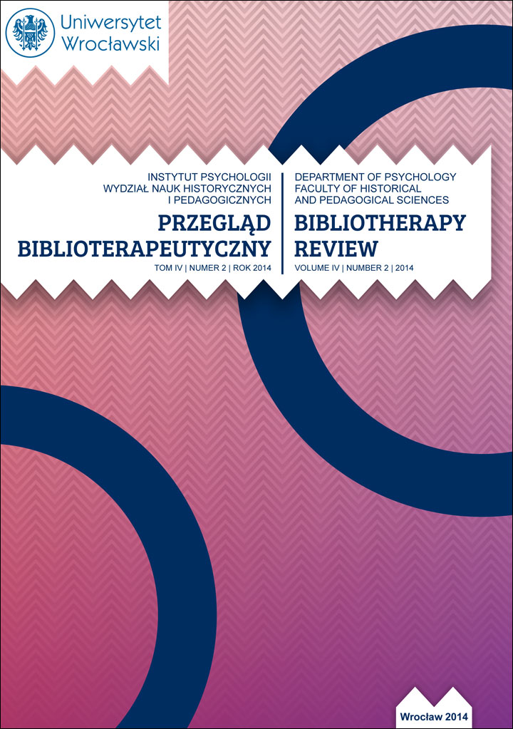 Przegląd Biblioterapeutyczny 2014, Tom IV, Nr 2