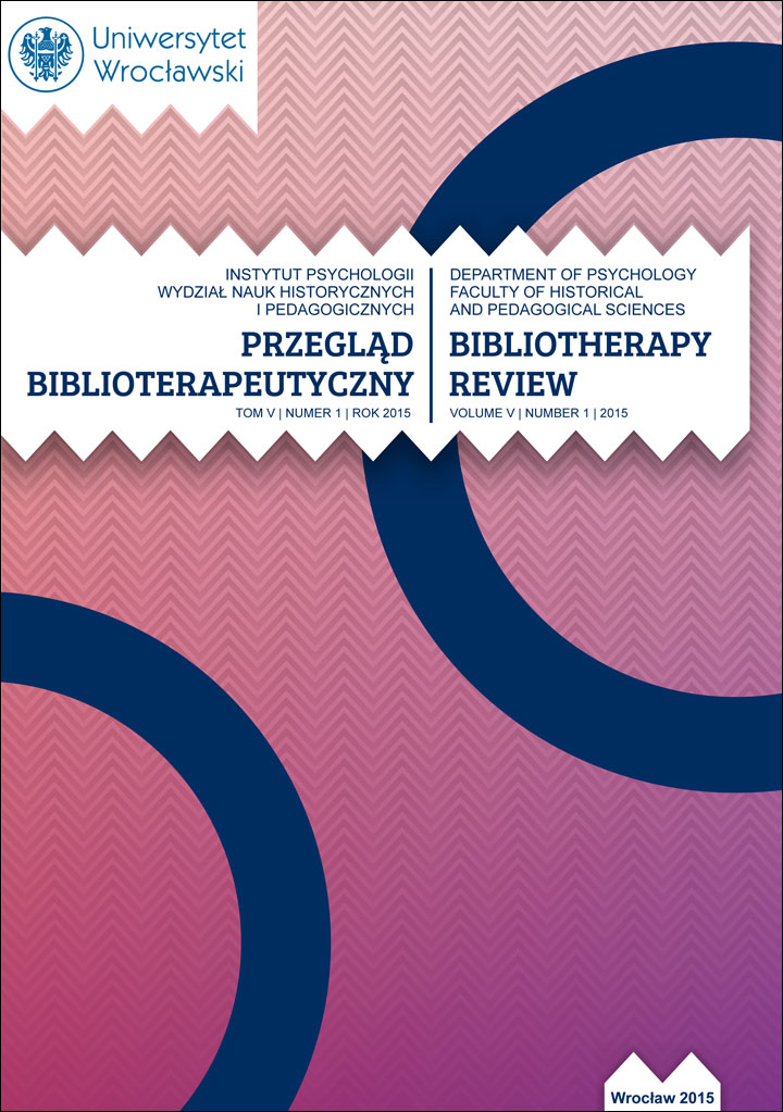 Przegląd Biblioterapeutyczny 2015, Tom V, Nr 1